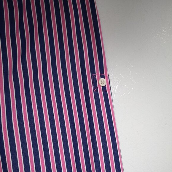 Lauren Ralph Lauren Ladies Size XL Pink & Navy Stripes Loose Fit Blouse - Picture 8 of 14